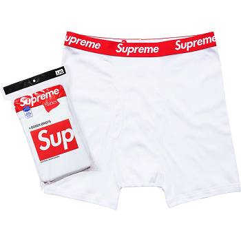 Supreme Hanes® Bokserin Briefs (4 Pack) Alusvaatteet Valkoinen | FI101AP