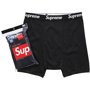 Supreme Hanes® Bokserin Briefs (4 Pack) Alusvaatteet Mustat | FI102SO